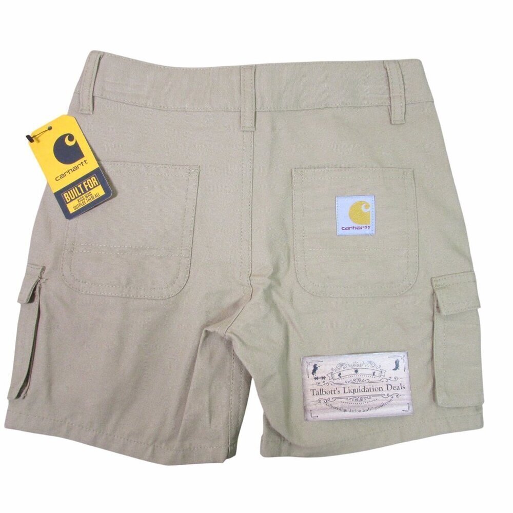 Carhartt Boy's Canvas Cargo Work Short Dark Khaki BS8320